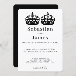 Two Kings Make A Pair Crown Themed Gay Wedding