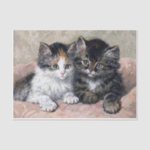 Two Kittens • Henriette Ronner-Knip (1821-1909) Tissue Paper