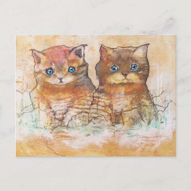 Two Kittens Postcard (Front)