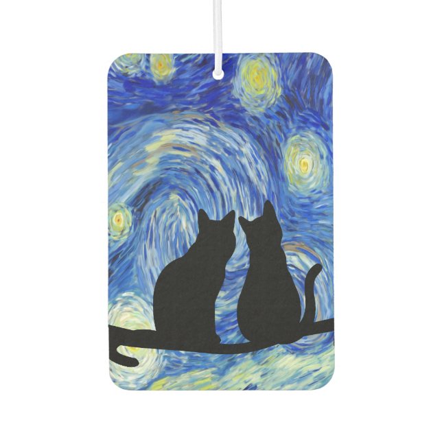 Two Kitties Car Air Freshener (Front)