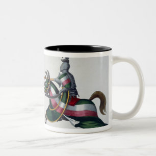Two knights at a tournament, plate from 'A History Two-Tone Coffee Mug