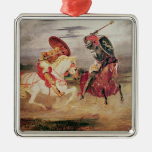 Two Knights Fighting in a Landscape, c.1824 Metal Tree Decoration