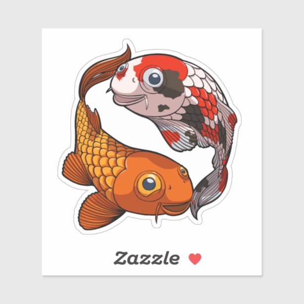 Карп cartoon. Kuro Koi стикер. Yin and yang Koi Carp easy. Two Koi Carp Fishes circle.