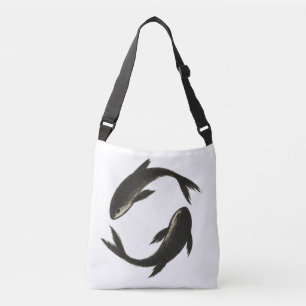 Two Koi – Ink Brush Fish on  Crossbody Bag