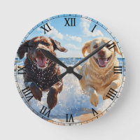 Two Labrador Retrievers on Beach