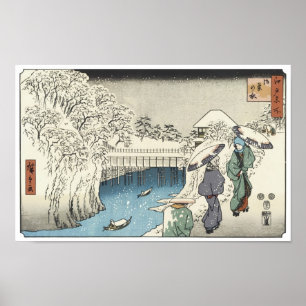 Two Ladies Conversing, Hiroshige, 1853 Poster