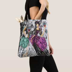 Two Ladies In Lace Dresses Tote Bag