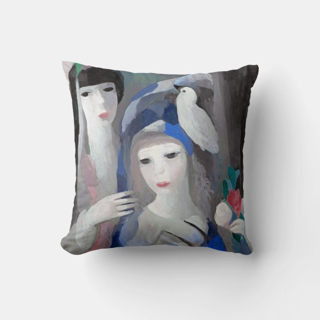 Two Lady and Dove, Marie Laurencin Cushion (Front)