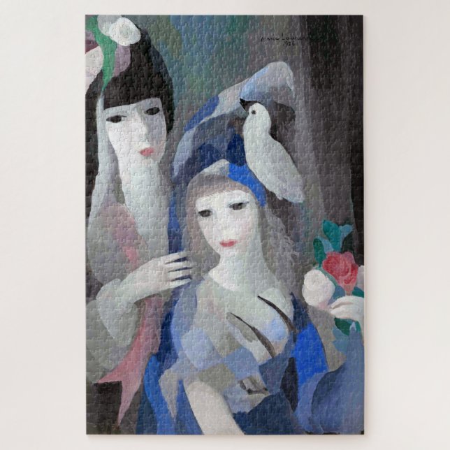 Two Lady and Dove, Marie Laurencin Jigsaw Puzzle (Vertical)
