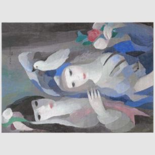 Two Lady and Dove, Marie Laurencin Tissue Paper
