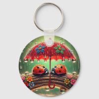 Two Ladybugs Under Umbrella For Lucky Accessories 