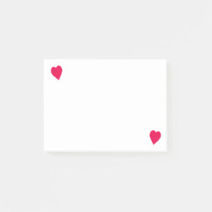 Two Leaning Red Hearts, Post It Notes