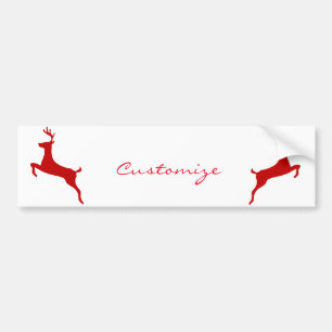 Two Leaping Red Deer Thunder_Cove Bumper Sticker