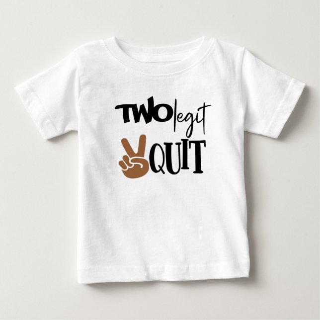 Two Legit 2nd Birthday T-shirt (Front)