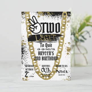 Two Legit to Quit Birthday Invitation