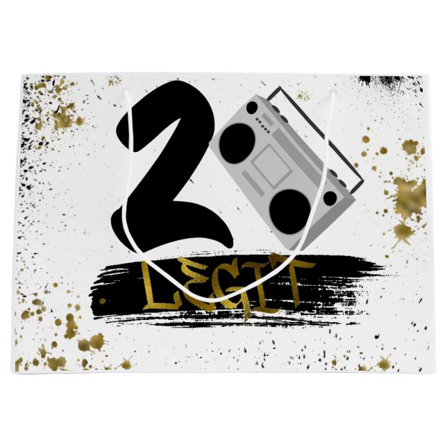 Two Legit to Quit Birthday Large Gift Bag (Front)