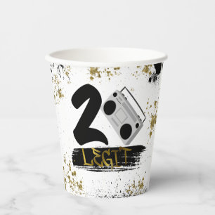 Two Legit to Quit Birthday Paper Cups