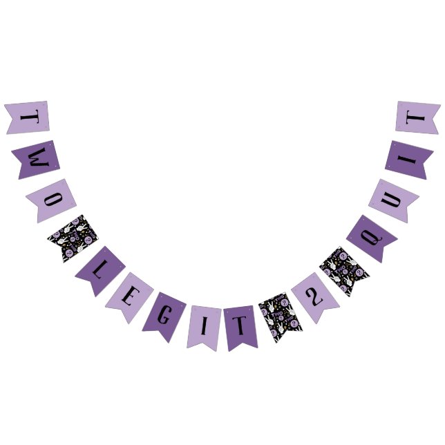 Two Legit to Quit Second Birthday Bunting Banner (All)