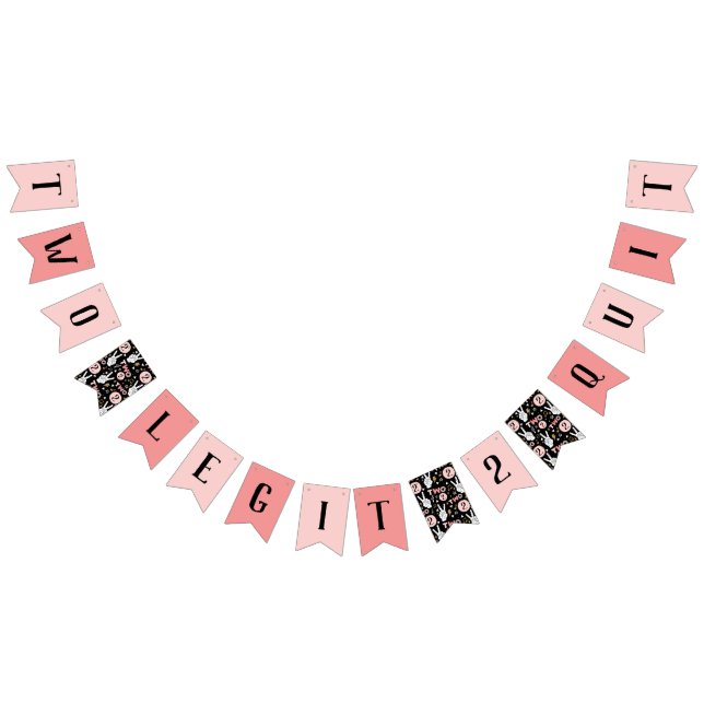 Two Legit to Quit Second Birthday Bunting Banner (All)