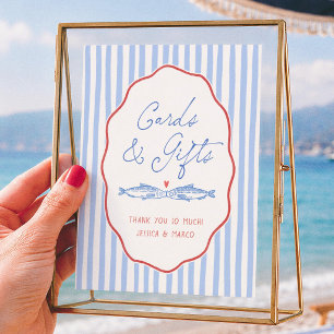 Two Less Fish Bridal Shower Cards & Gifts Poster