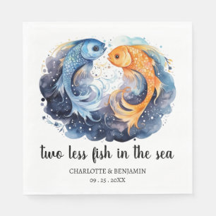 Two Less Fish In The Sea Beach Theme Wedding Napkin