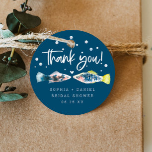 Two Less Fish In The Sea Bridal Shower Favour Tags