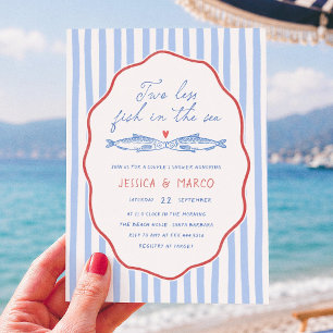Two Less Fish In The Sea Bridal Shower Invitation