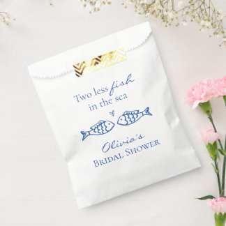Two less fish in the sea coastal Bridal Shower Favour Bags