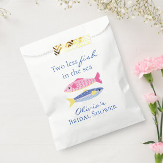 Two less fish in the sea coastal Bridal Shower Favour Bags