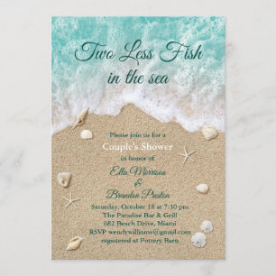 Two Less Fish in the Sea Couple's Shower Invitation