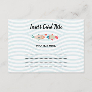 Two less fish in the sea insert card 2