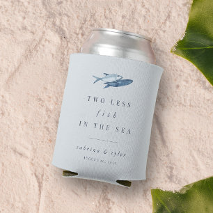Two Less Fish in The Sea Personalised Wedding Can Cooler
