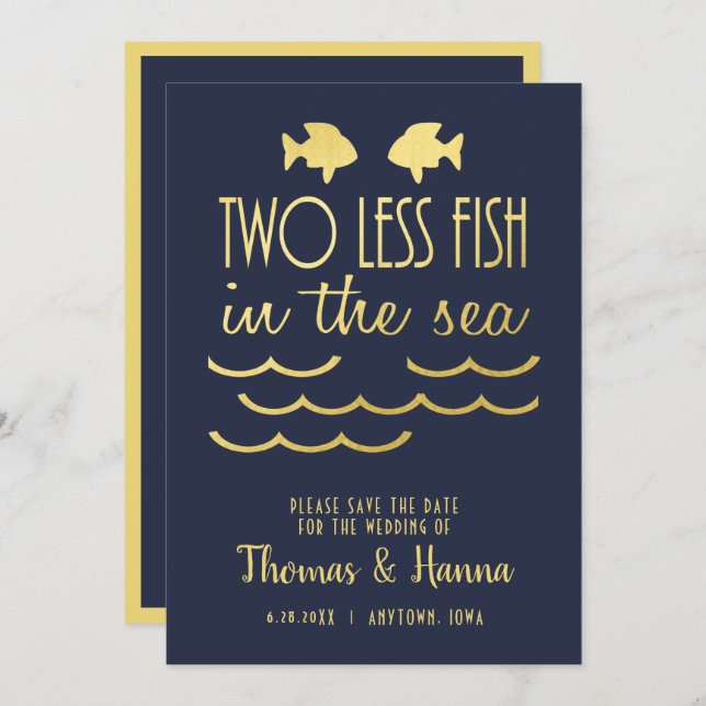 Two Less Fish in the Sea Save the Date (Front/Back)