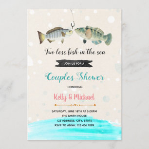 Two Less Fish in the Sea Shower invitation