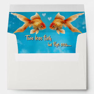 Two Less Fish In The Sea Underwater Wedding Envelope