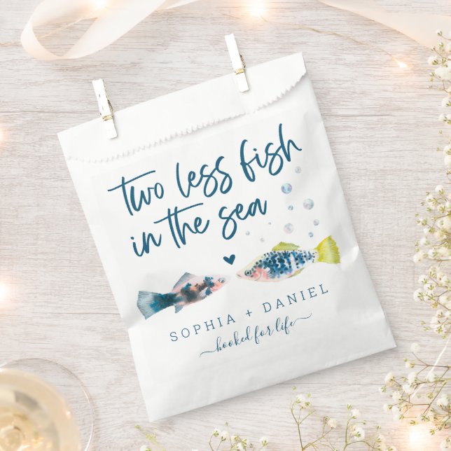 Two Less Fish In The Sea Wedding  Favour Bag (Clipped)