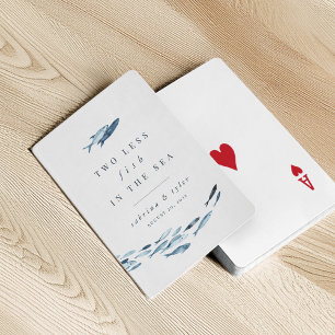Two Less Fish in The Sea Wedding Favour Playing Cards