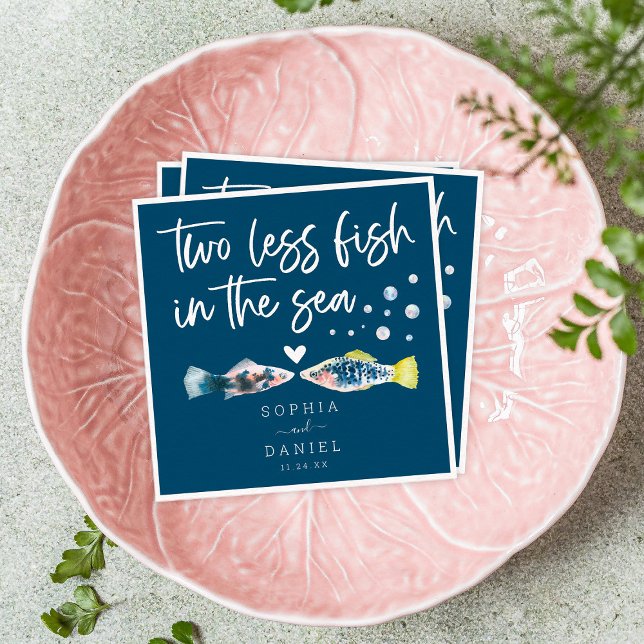 Two Less Fish In The Sea Wedding Napkin (Creator Uploaded)