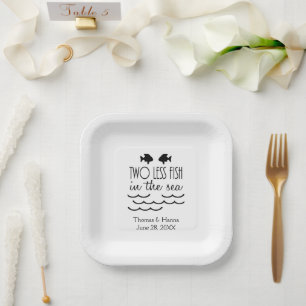 Two Less Fish in the Sea Wedding Paper Plate