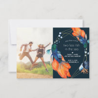 Two Less Fish Save the Date Card