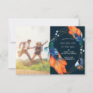 Two Less Fish Save the Date Card