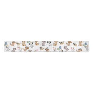 Two Let the Dogs Out Puppy Party Ribbons Grosgrain Ribbon