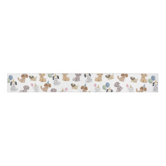 Two Let the Dogs Out Puppy Party Ribbons Grosgrain Ribbon