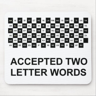 Two letter words mouse pad US version