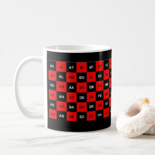 two letter words red and black US version Coffee Mug