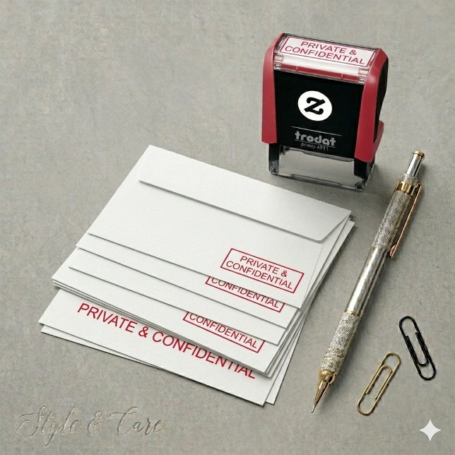 Two Line PRIVATE & CONFIDENTIAL Personalised Self-inking Stamp (Two Line PRIVATE & CONFIDENTIAL Personalized Self-inking Stamp)