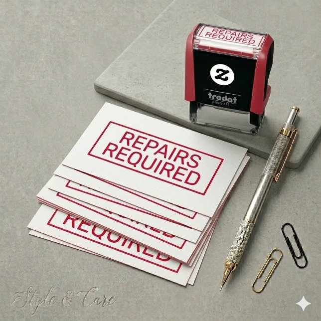 Two Line REPAIRS REQUIRED Personalised Self-inking Stamp (Two Line REPAIRS REQUIRED Personalized Self-inking Stamp)