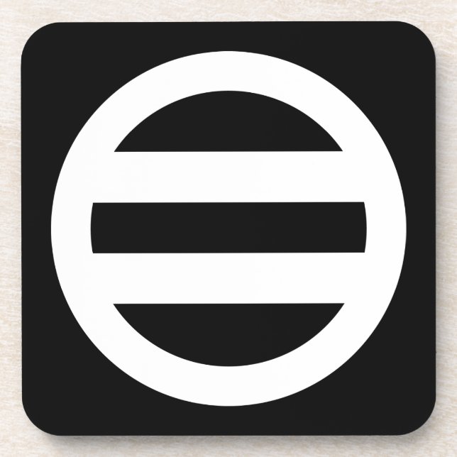 Two lines, encircled coaster (Front)