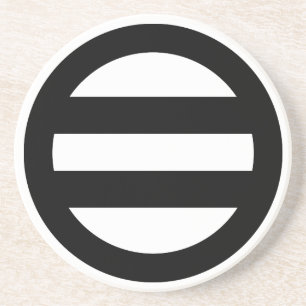 Two lines, encircled coaster
