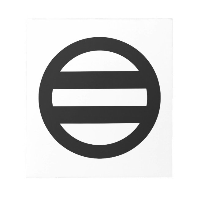 Two lines, encircled notepad (Front)
